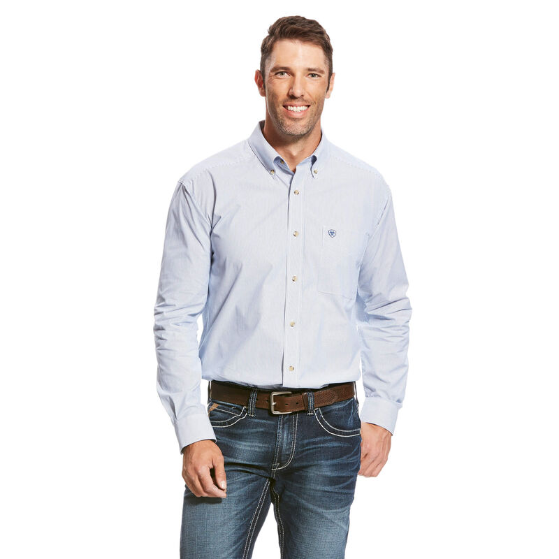 Ariat Hemden Herren - Pro Series Dayne Mini Stripe HellBlau ( PFDXC-6103 )